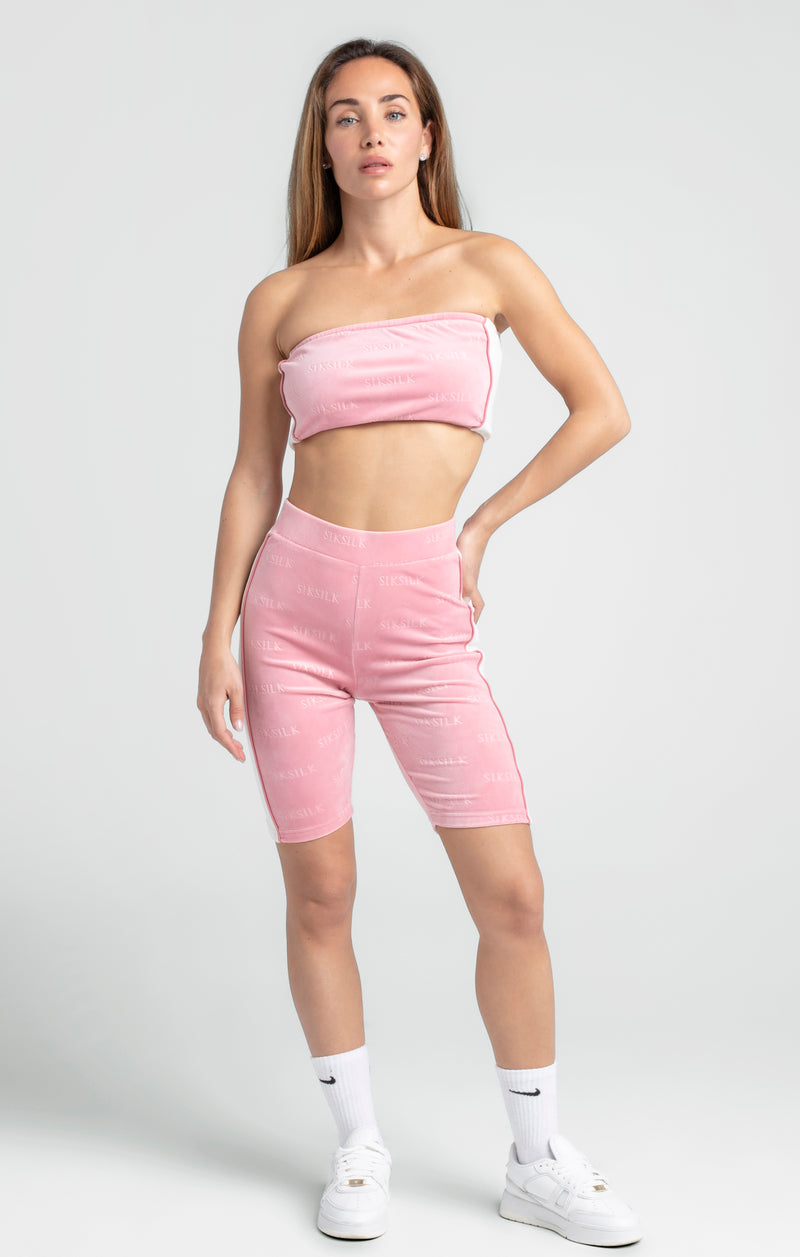 Pink Velour Bandeau (1)