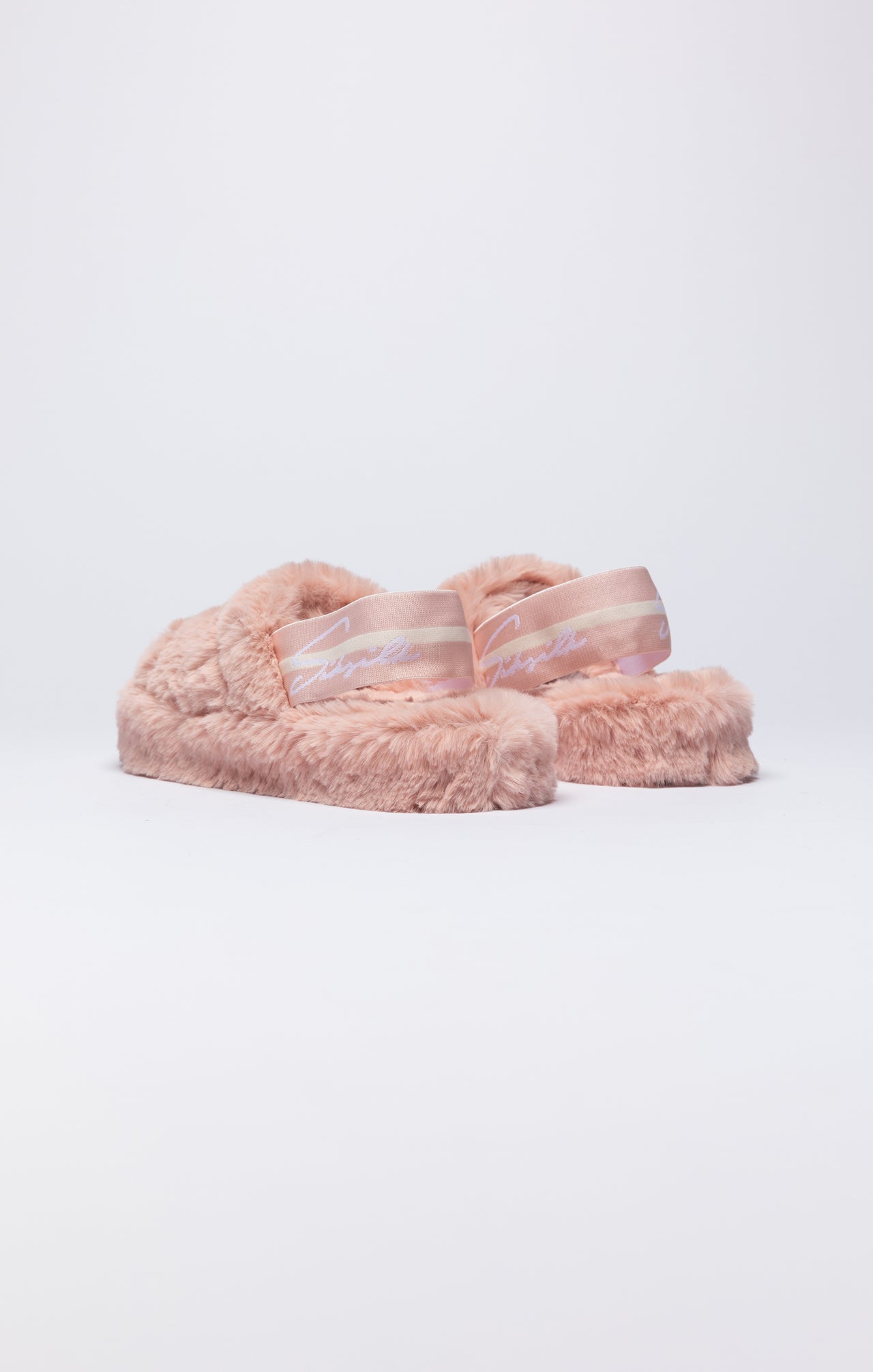 Pink Fluffy Slide Slipper (4)