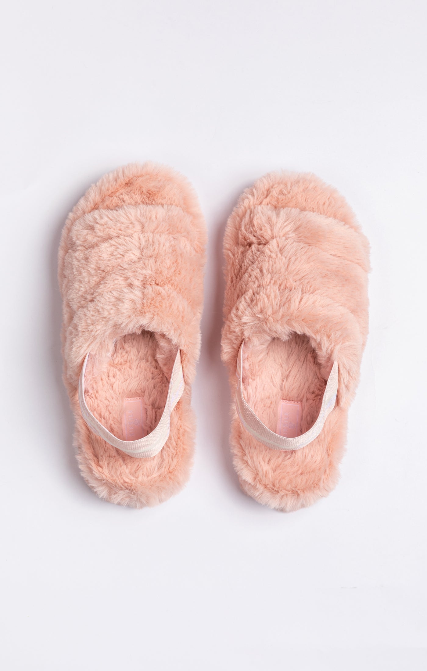 Hot pink fluffy online slippers