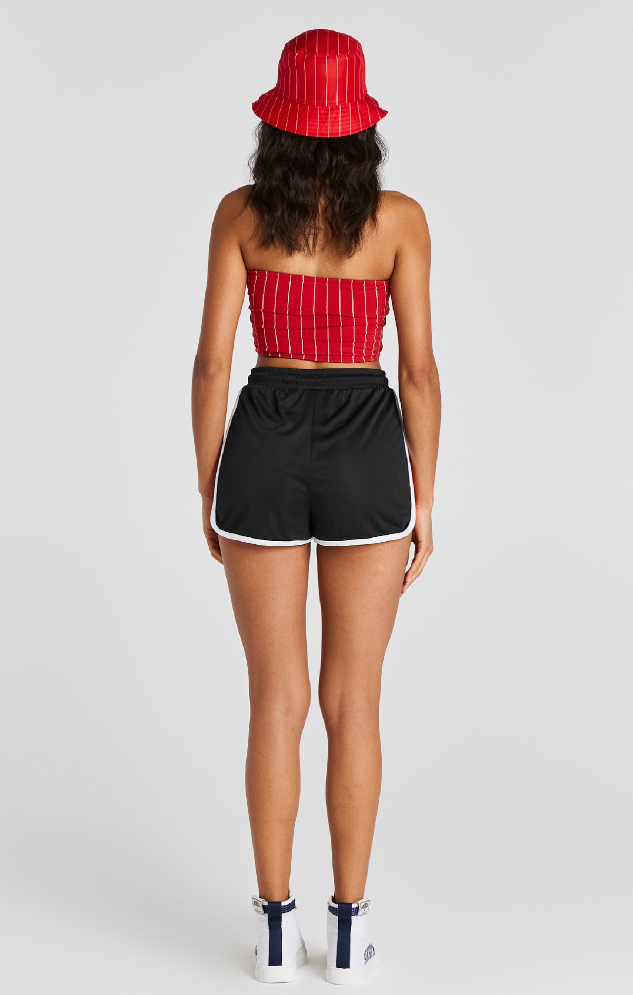 Red Pinstripe Bandeau Top (4)
