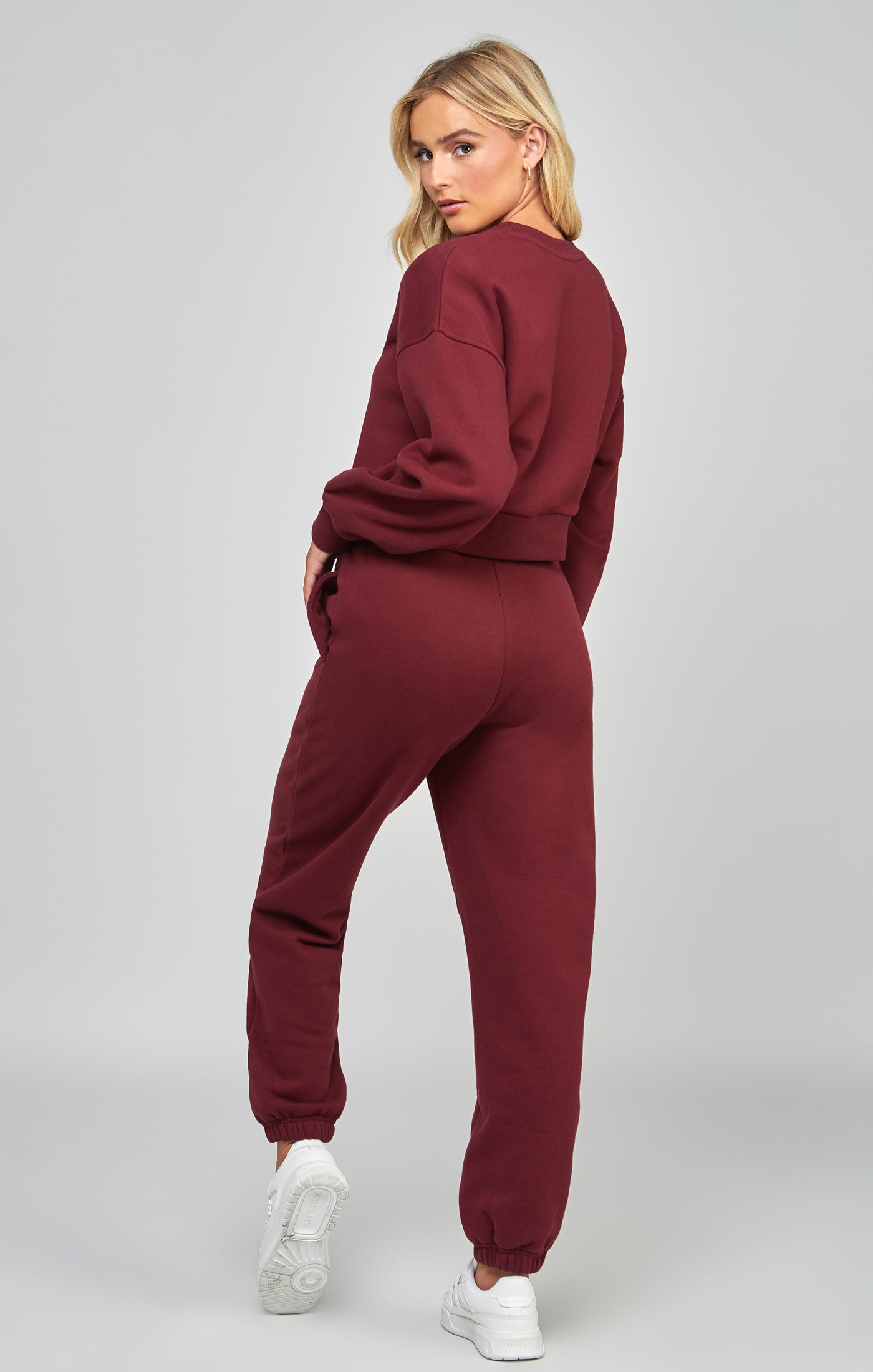 Burgundy Oversized Joggers