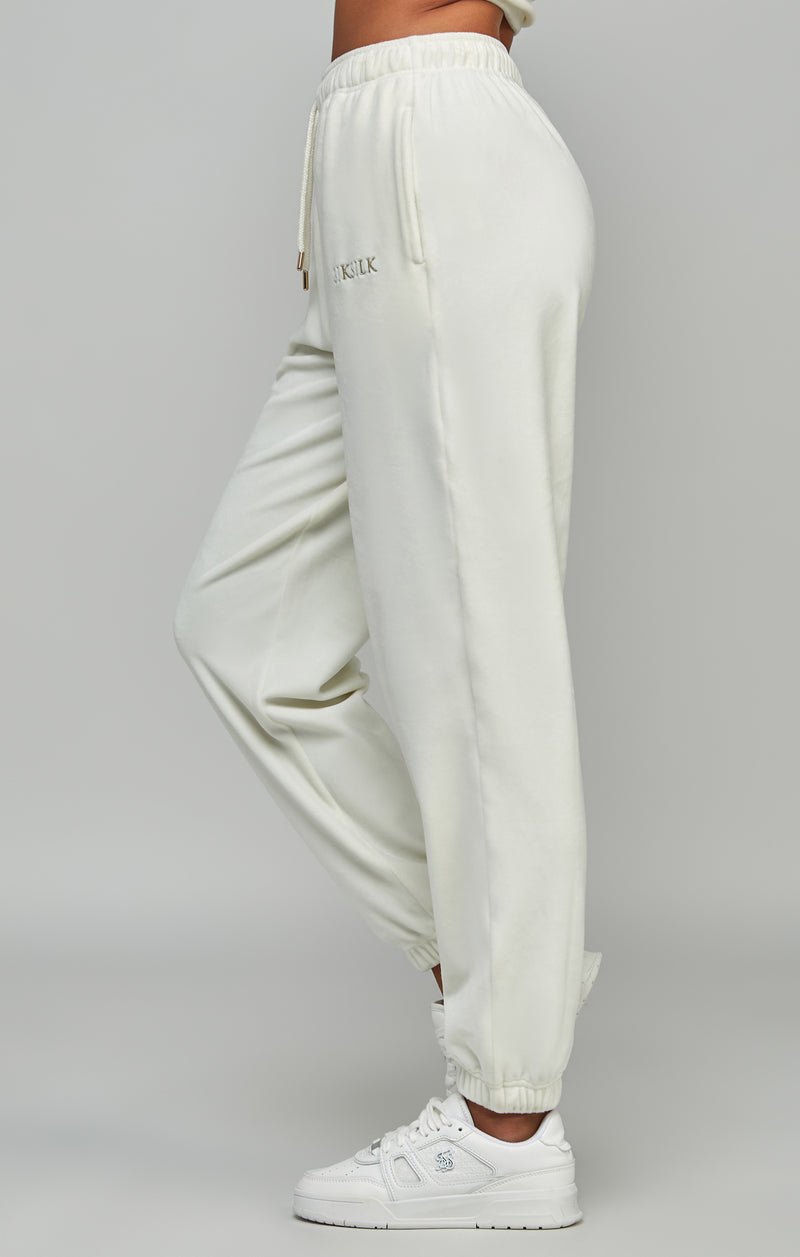 Ecru Velour Joggers (1)