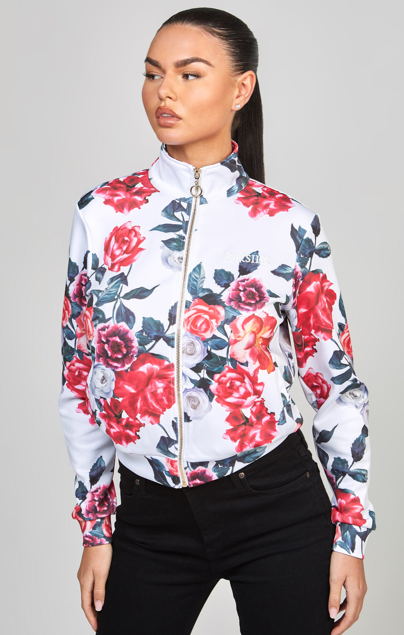 Ecru Floral Track Top