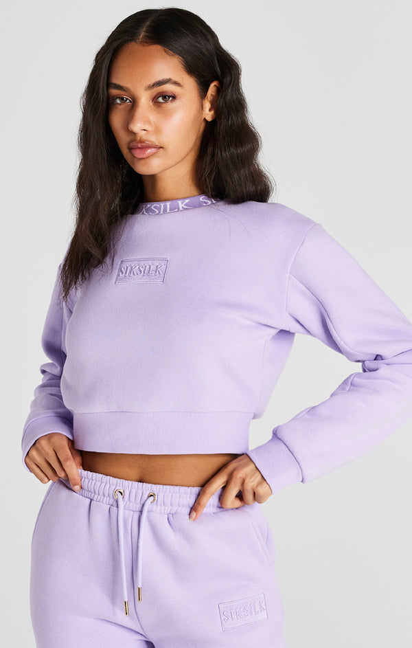 Lilac Crop Sweatshirt