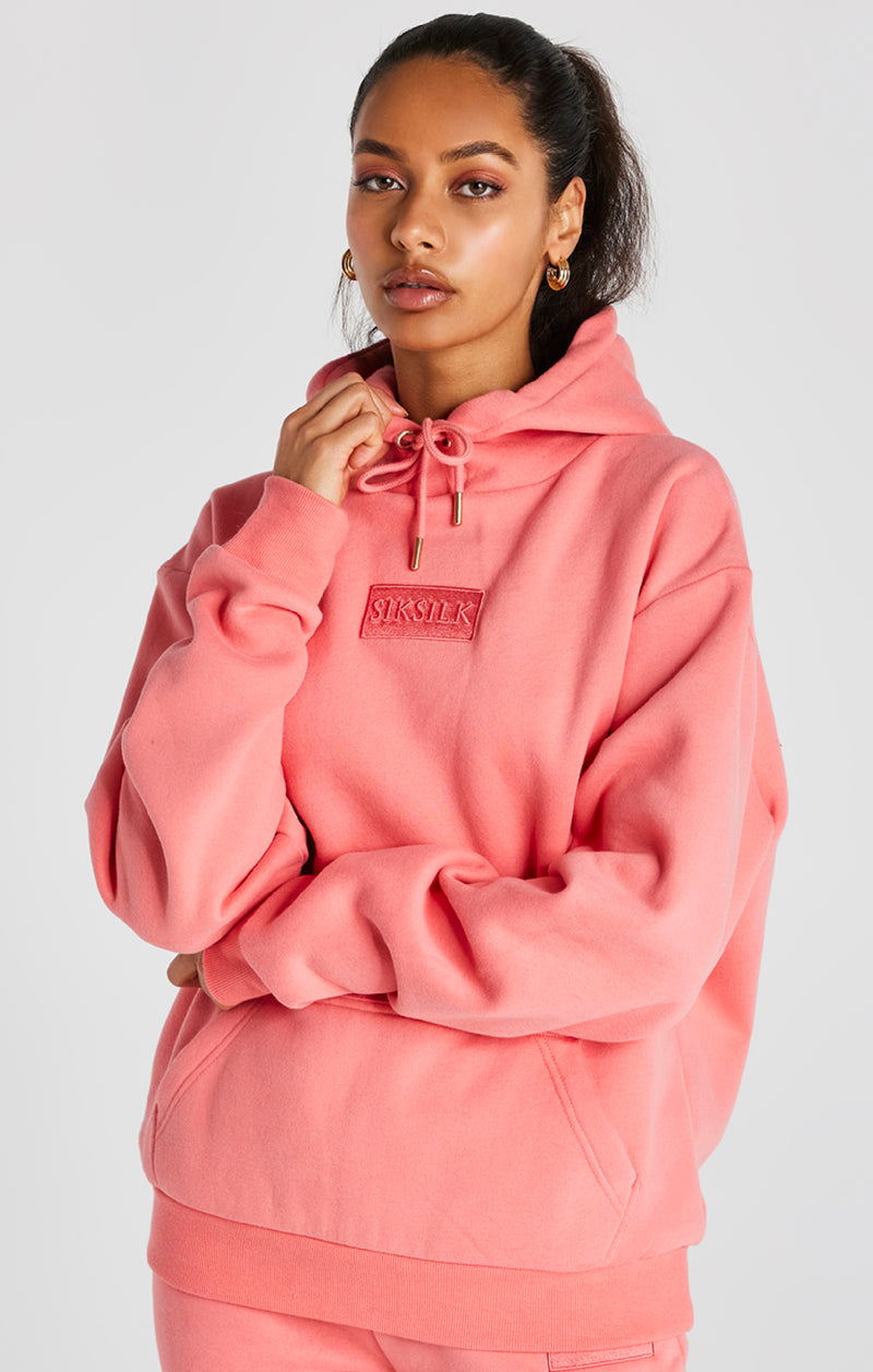 Coral Oversized Hoodie