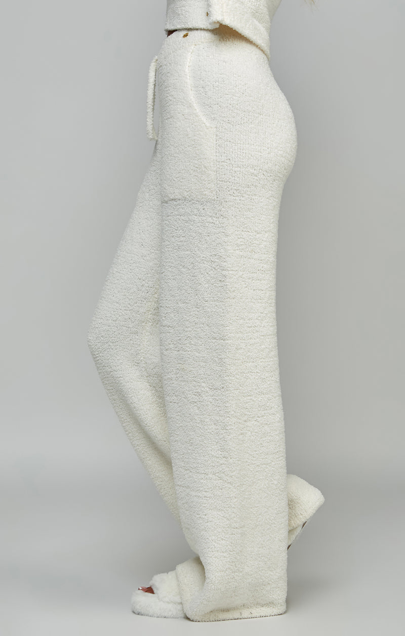 Ecru Wide Leg Lounge Pant (1)