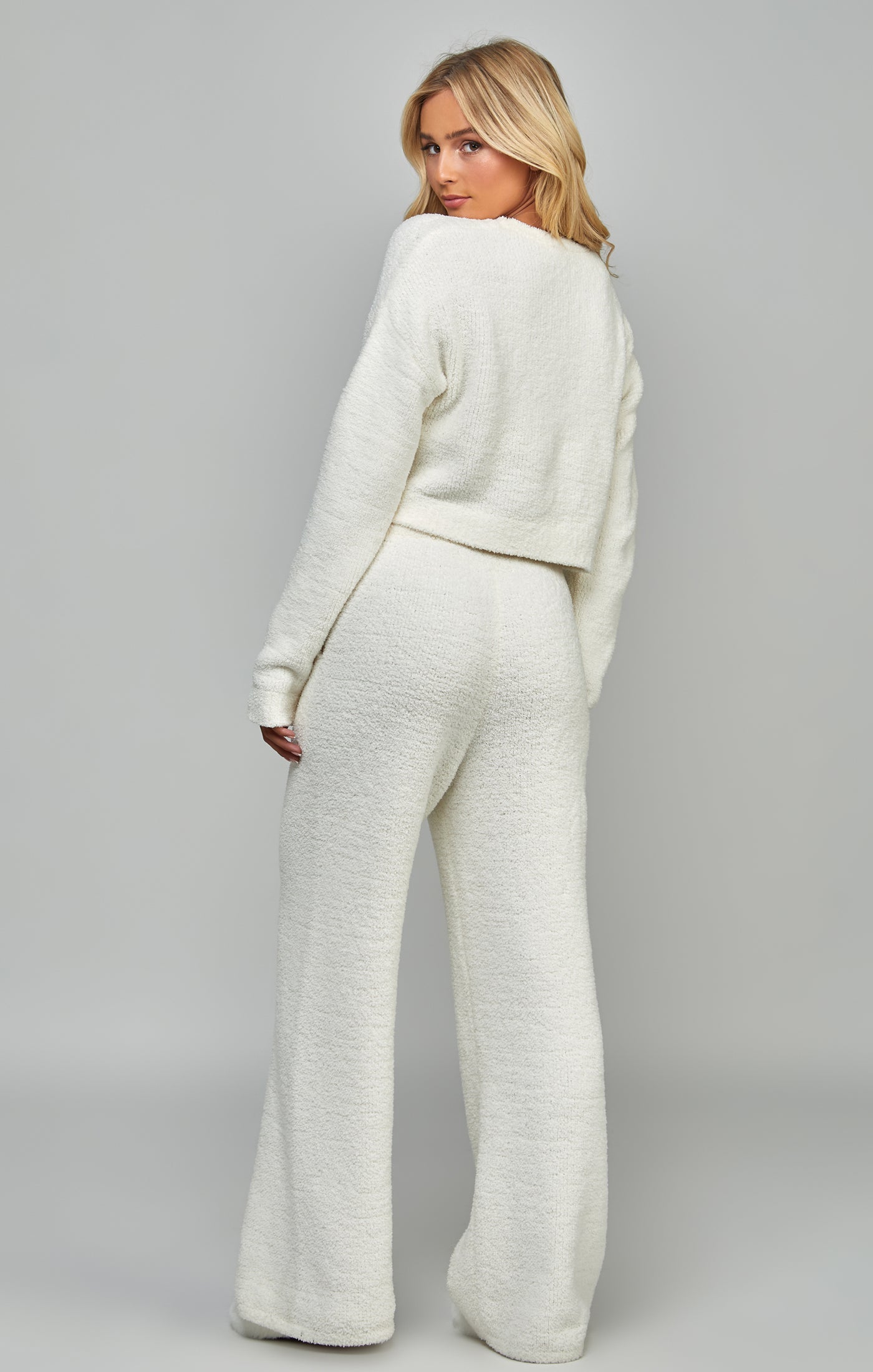 Load image into Gallery viewer, Ecru Wide Leg Lounge Pant (4)