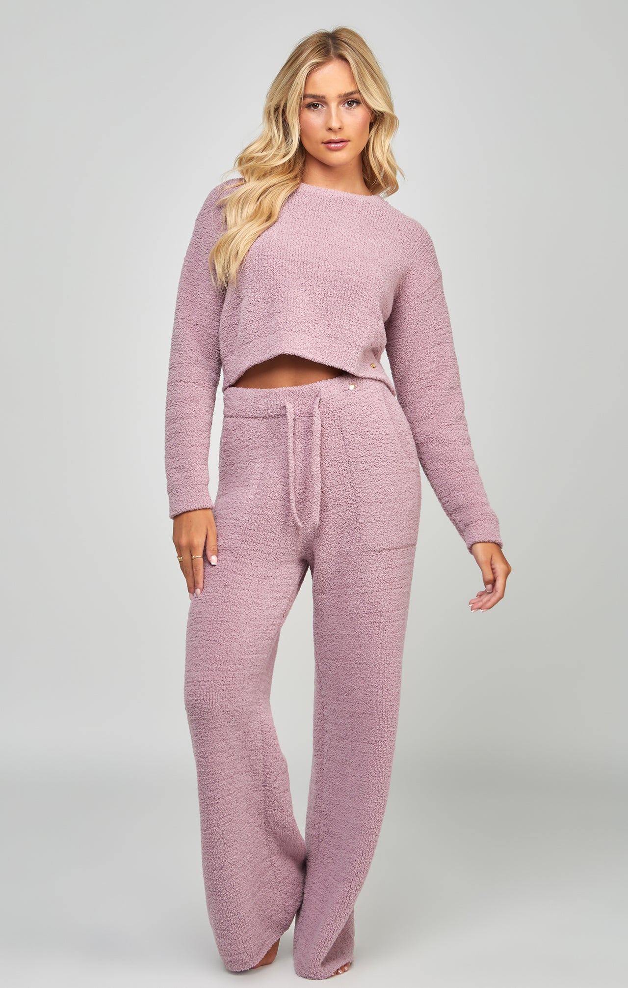 Lavender Cropped Lounge Sweat (2)