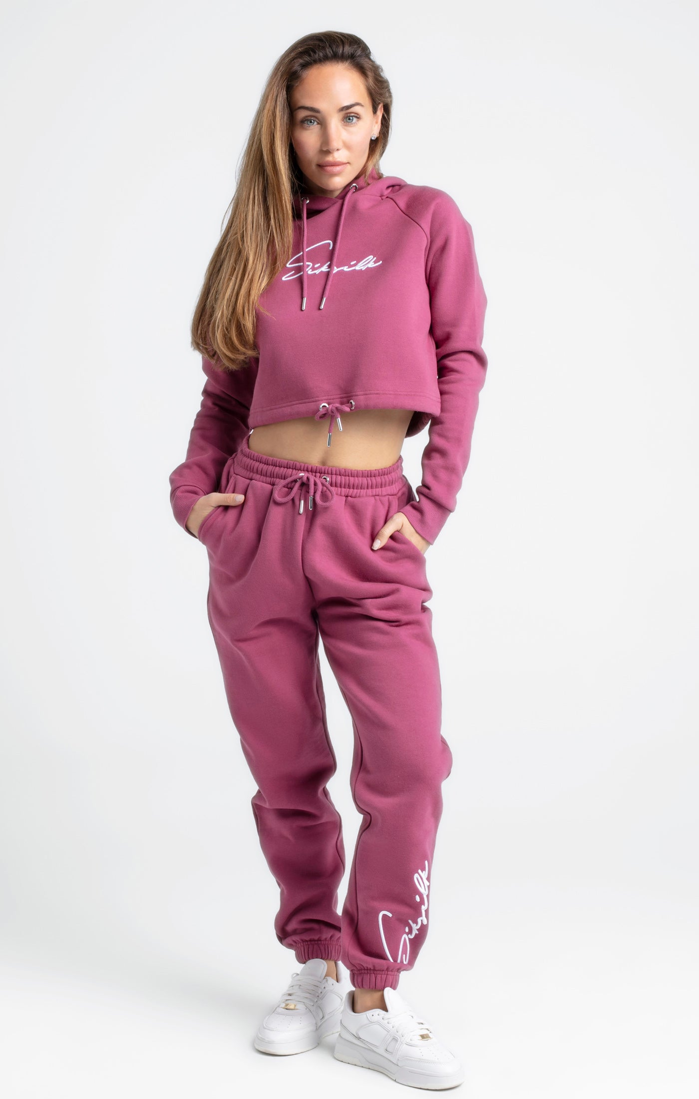 Load image into Gallery viewer, Pink Signature Crop Hoodie (1)