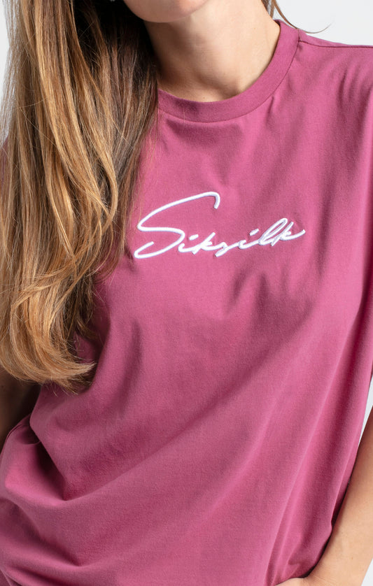 Pink Signature Boyfriend T-Shirt