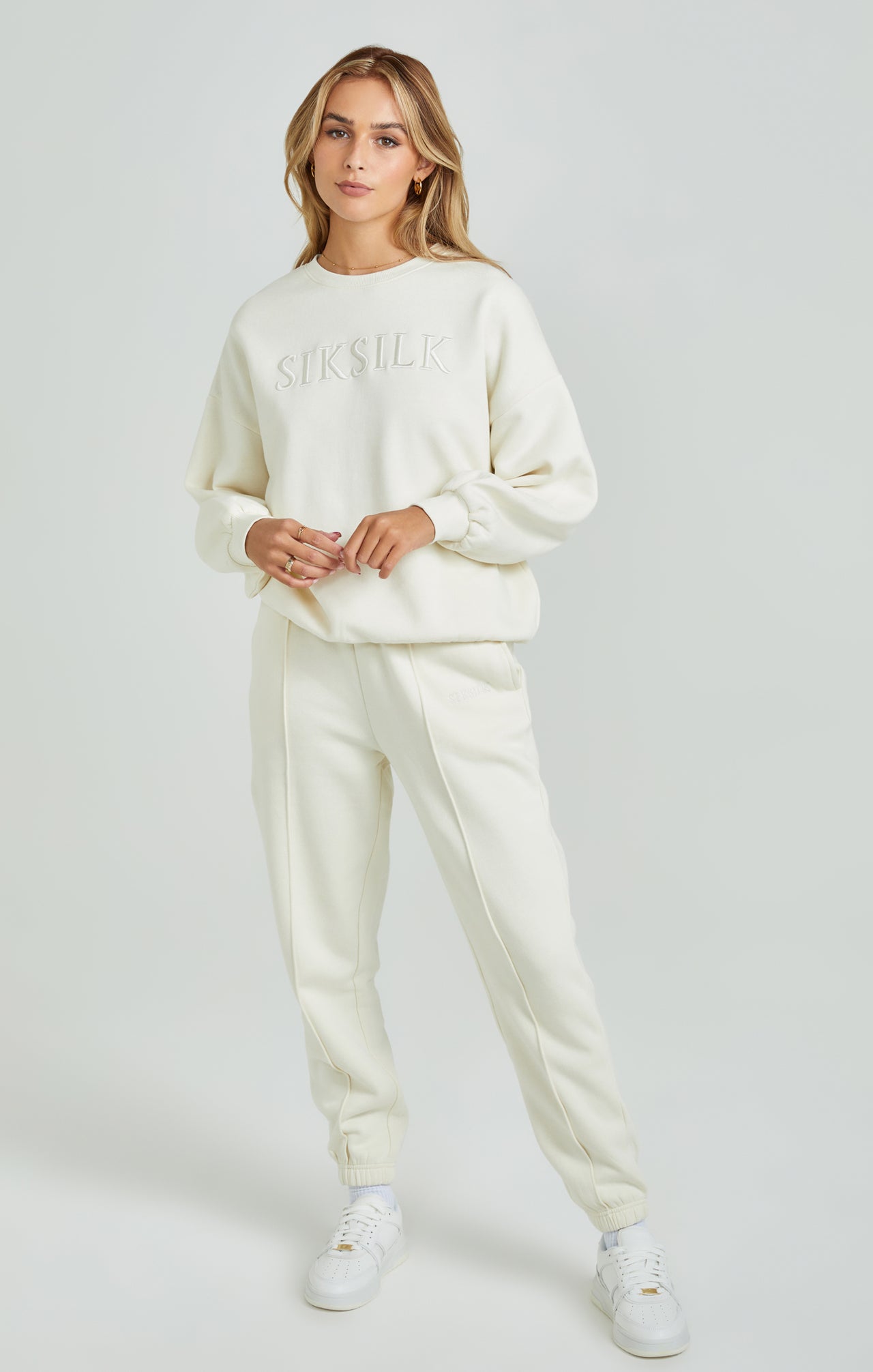 Ecru Balloon Sleeve Sweatshirt (3)