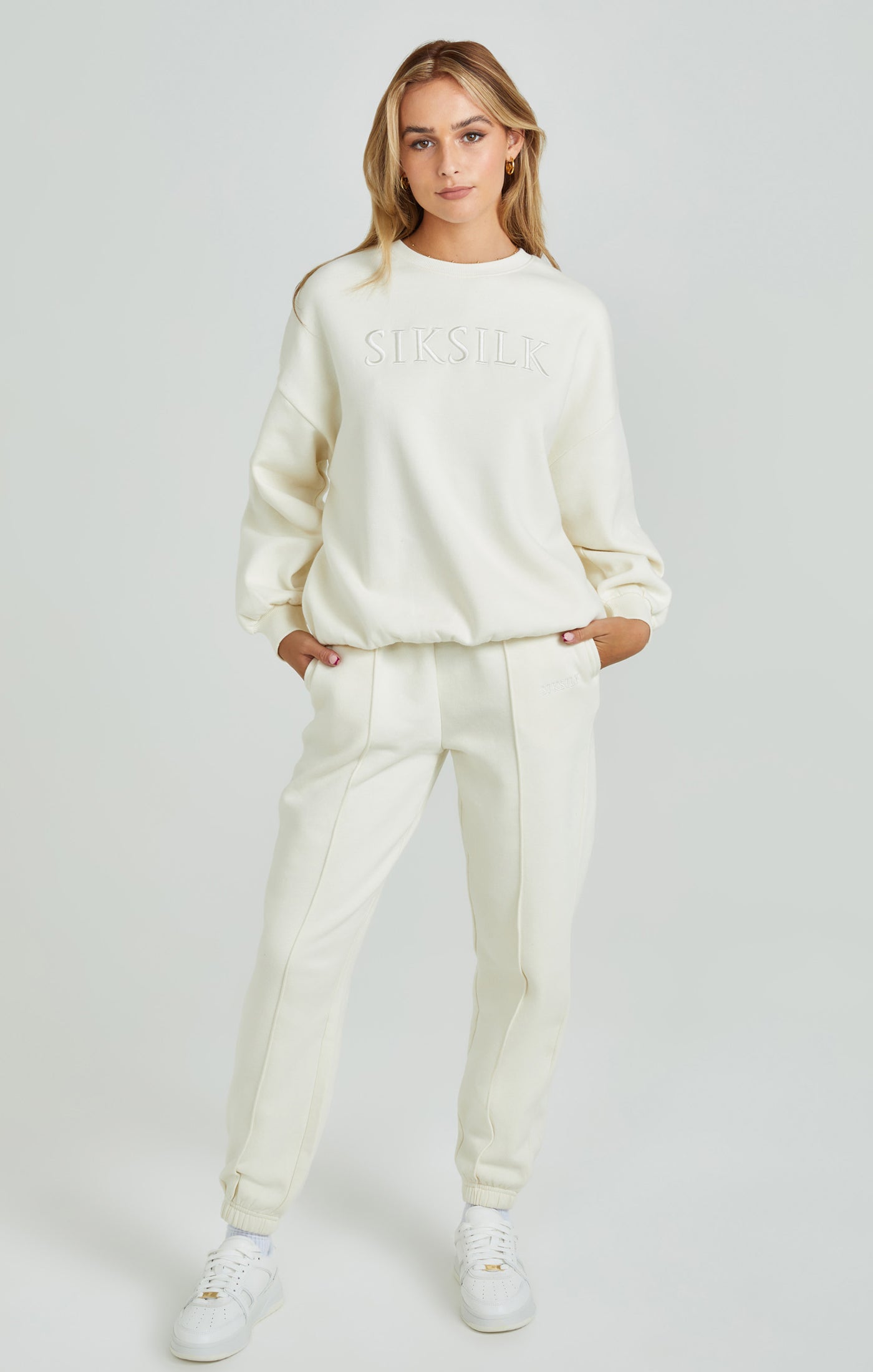 Load image into Gallery viewer, Ecru Oversized Joggers (1)