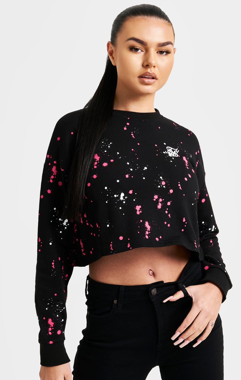 Black Paint Splatter Sweatshirt