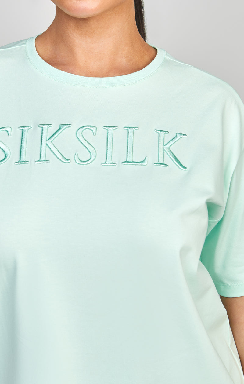 Mint Embroidered Boyfriend T-Shirt (1)