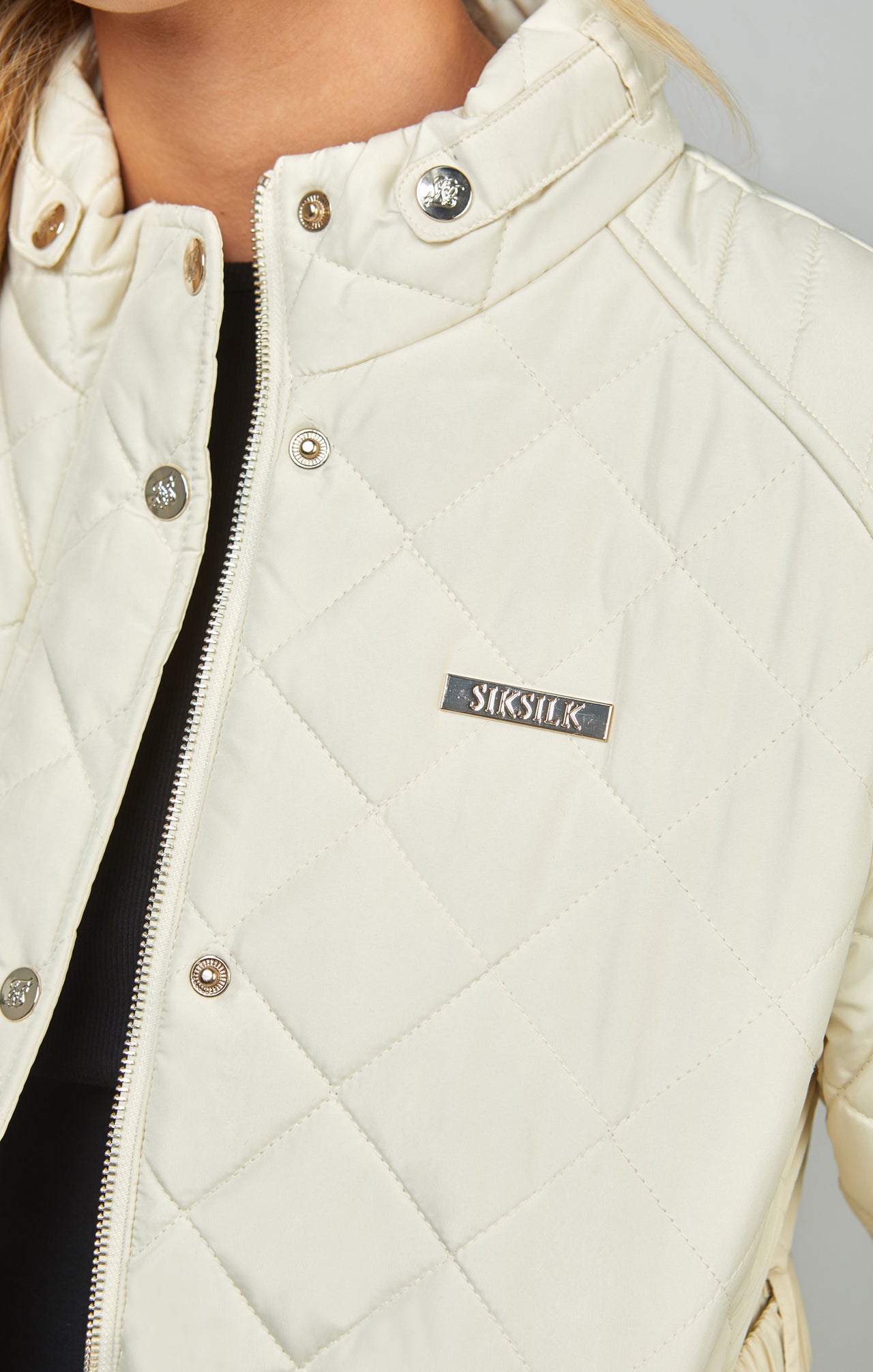Cream Belted Quilted Jacket (2)