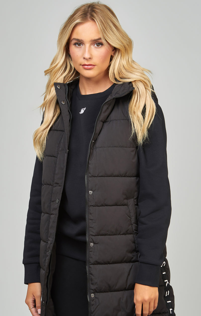 Black Longline Gilet