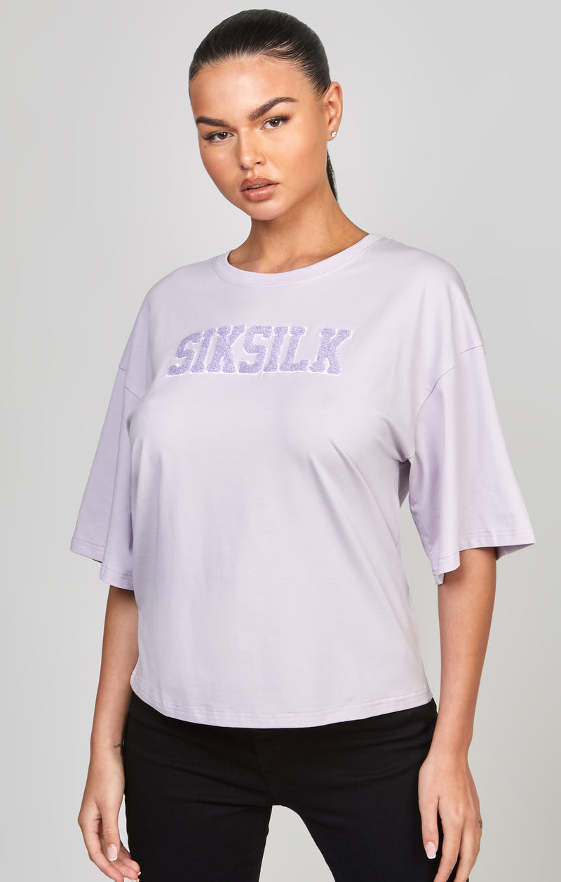 Purple Varsity Logo Crop T-Shirt