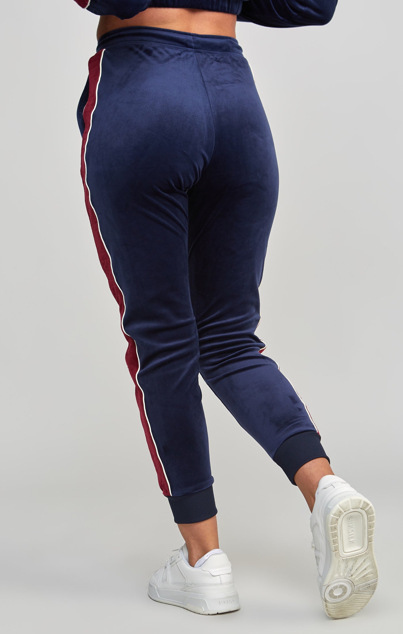 Load image into Gallery viewer, Navy Velour Track Pant (3)