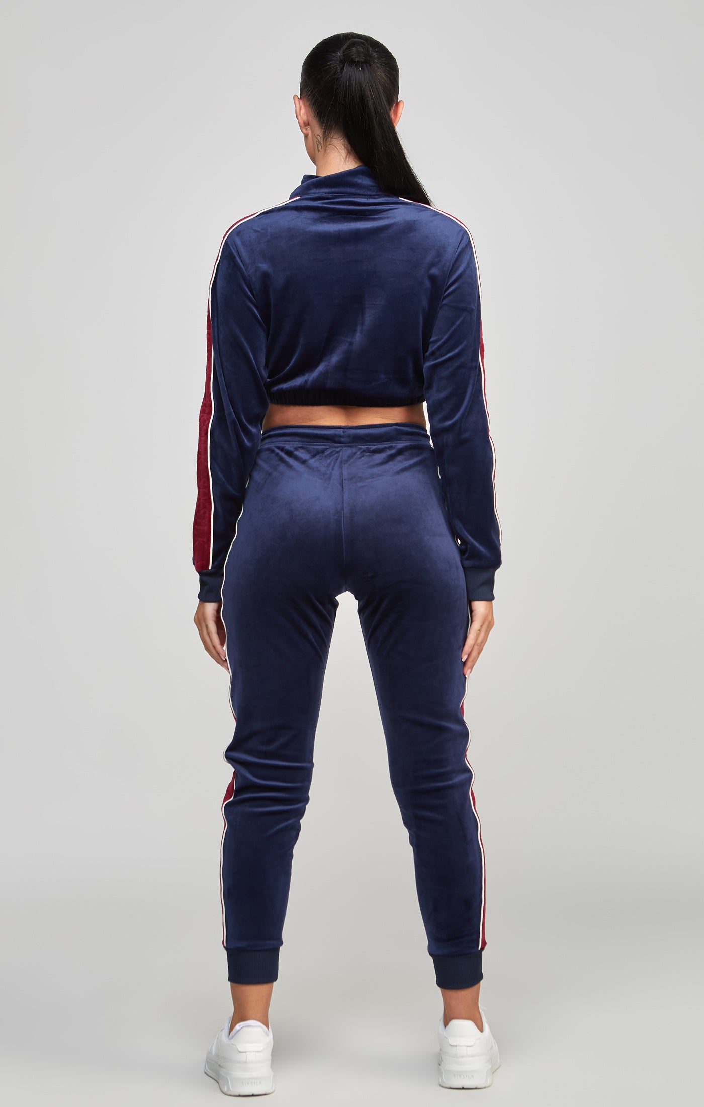 Load image into Gallery viewer, Navy Velour Track Pant (4)