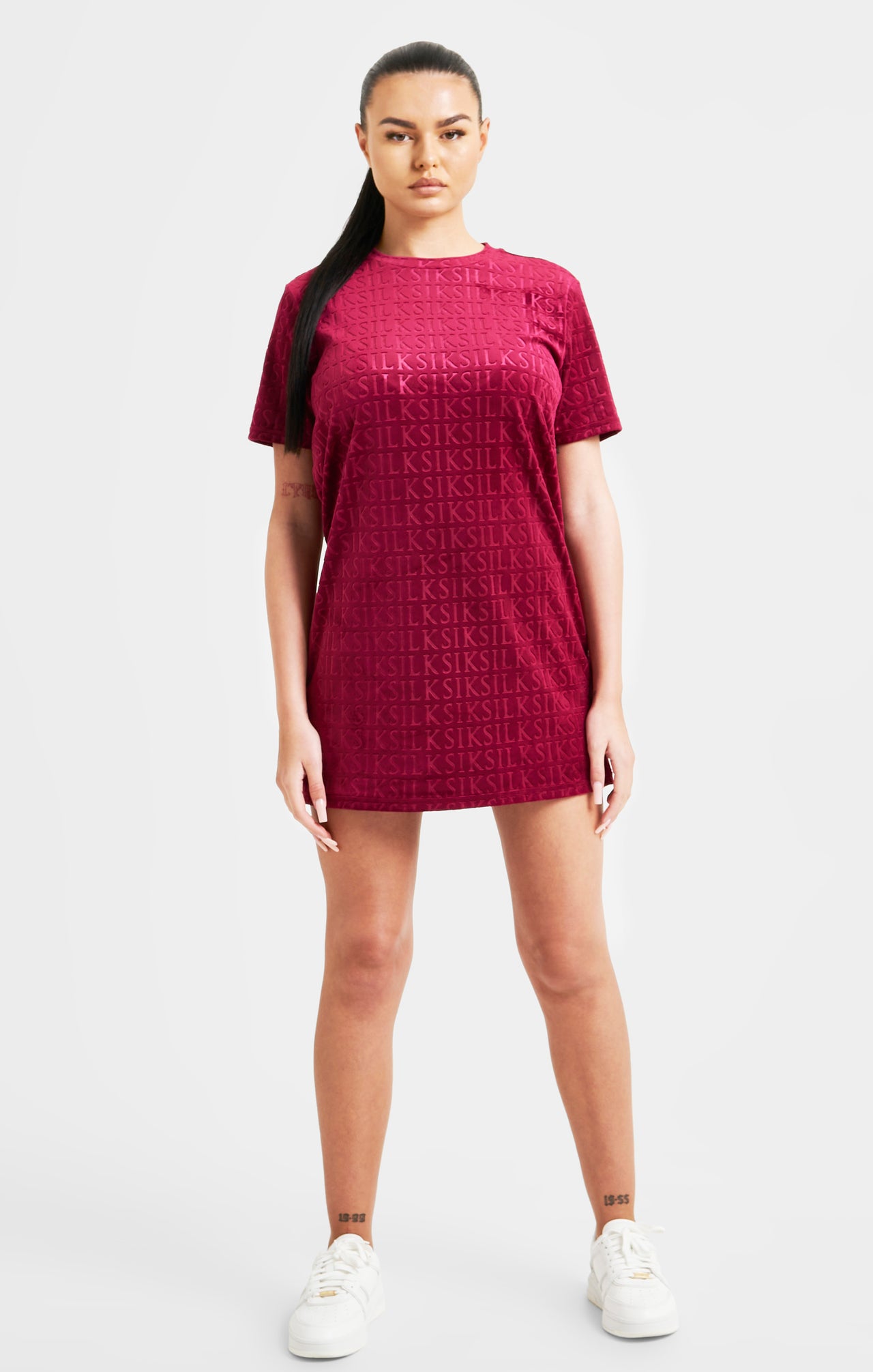 Pink Velour T-Shirt Dress (2)