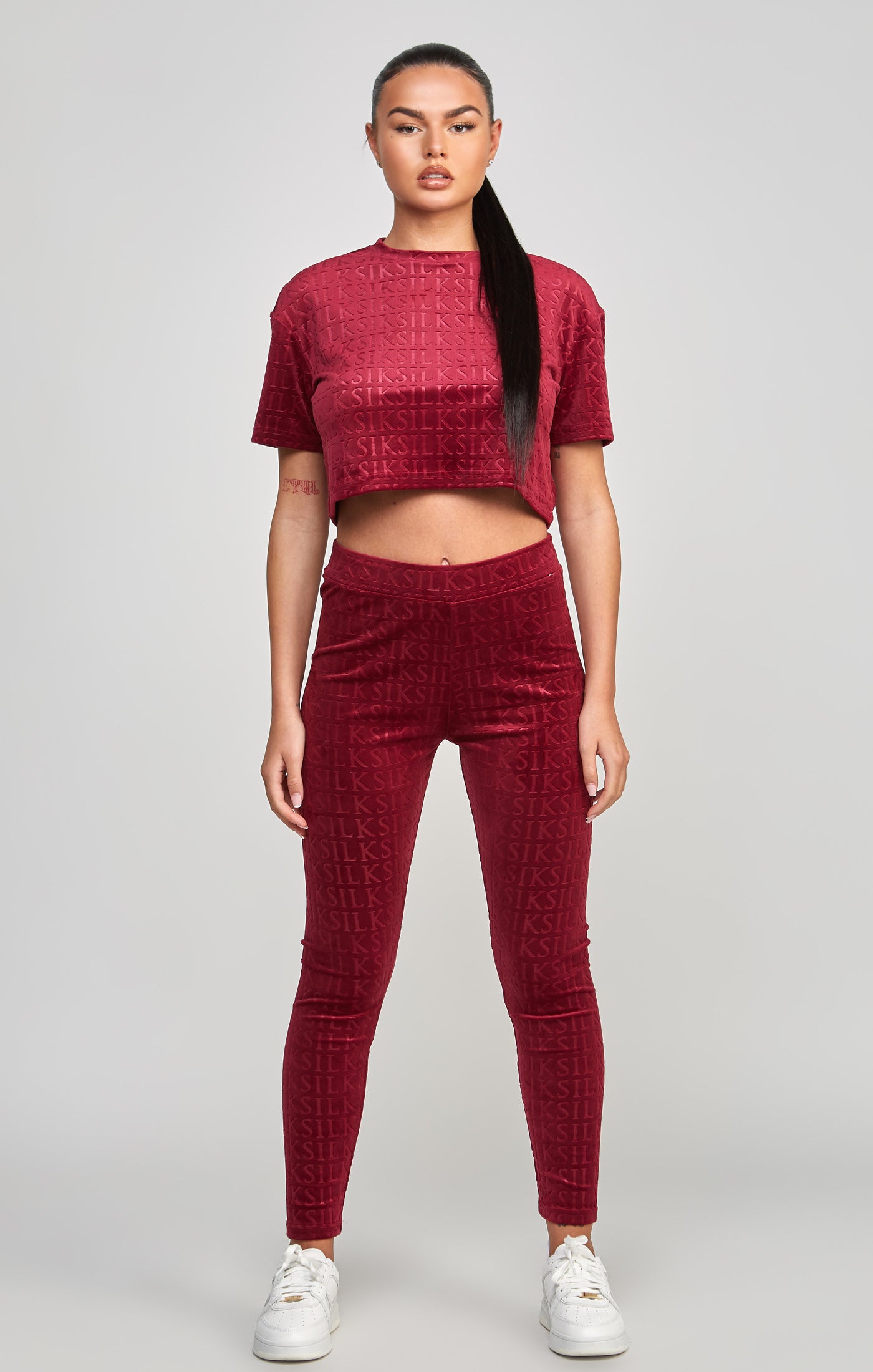 Load image into Gallery viewer, Pink Velour Crop T-Shirt (2)
