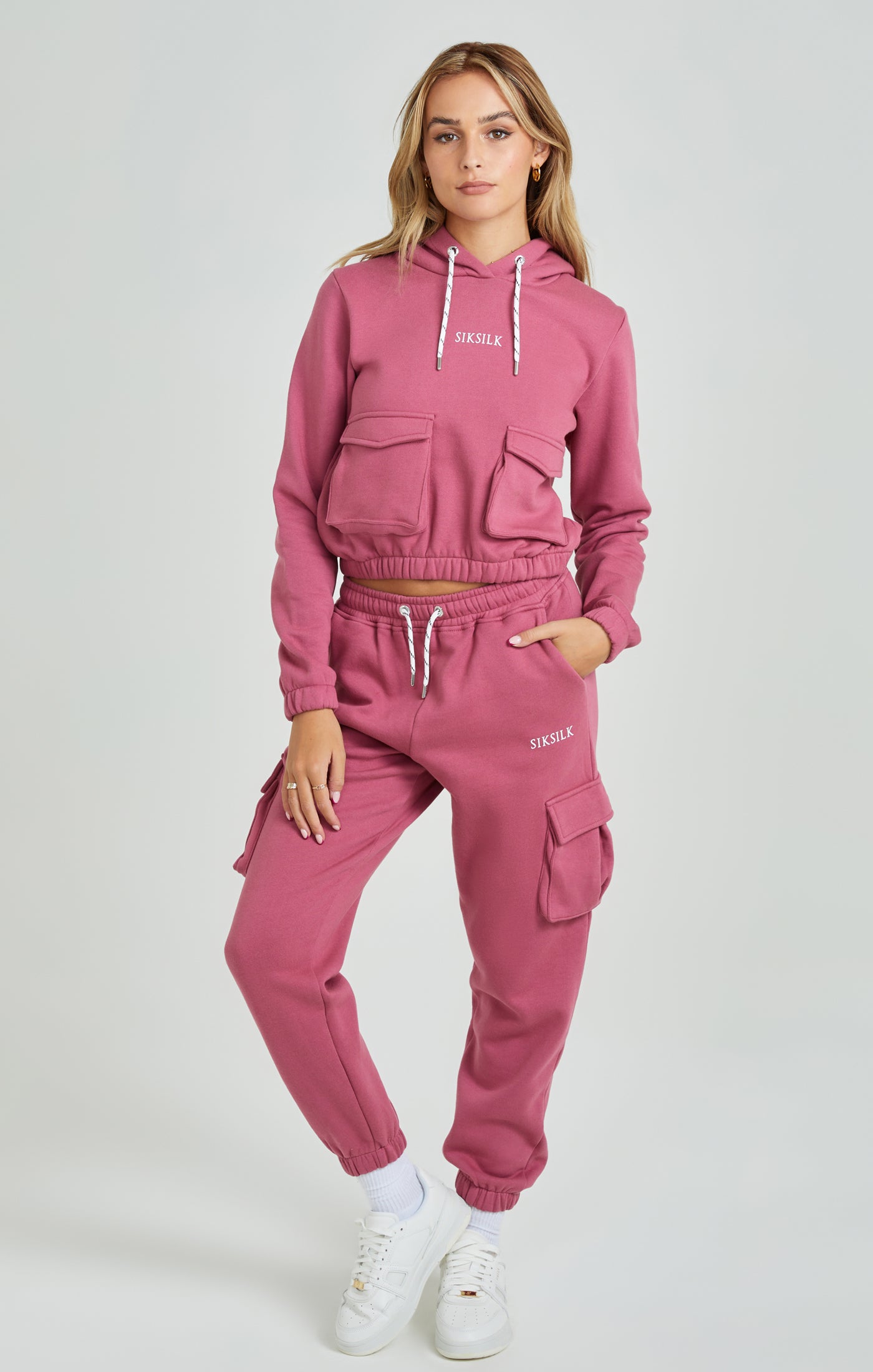 Load image into Gallery viewer, Pink Cargo Pocket Joggers (1)