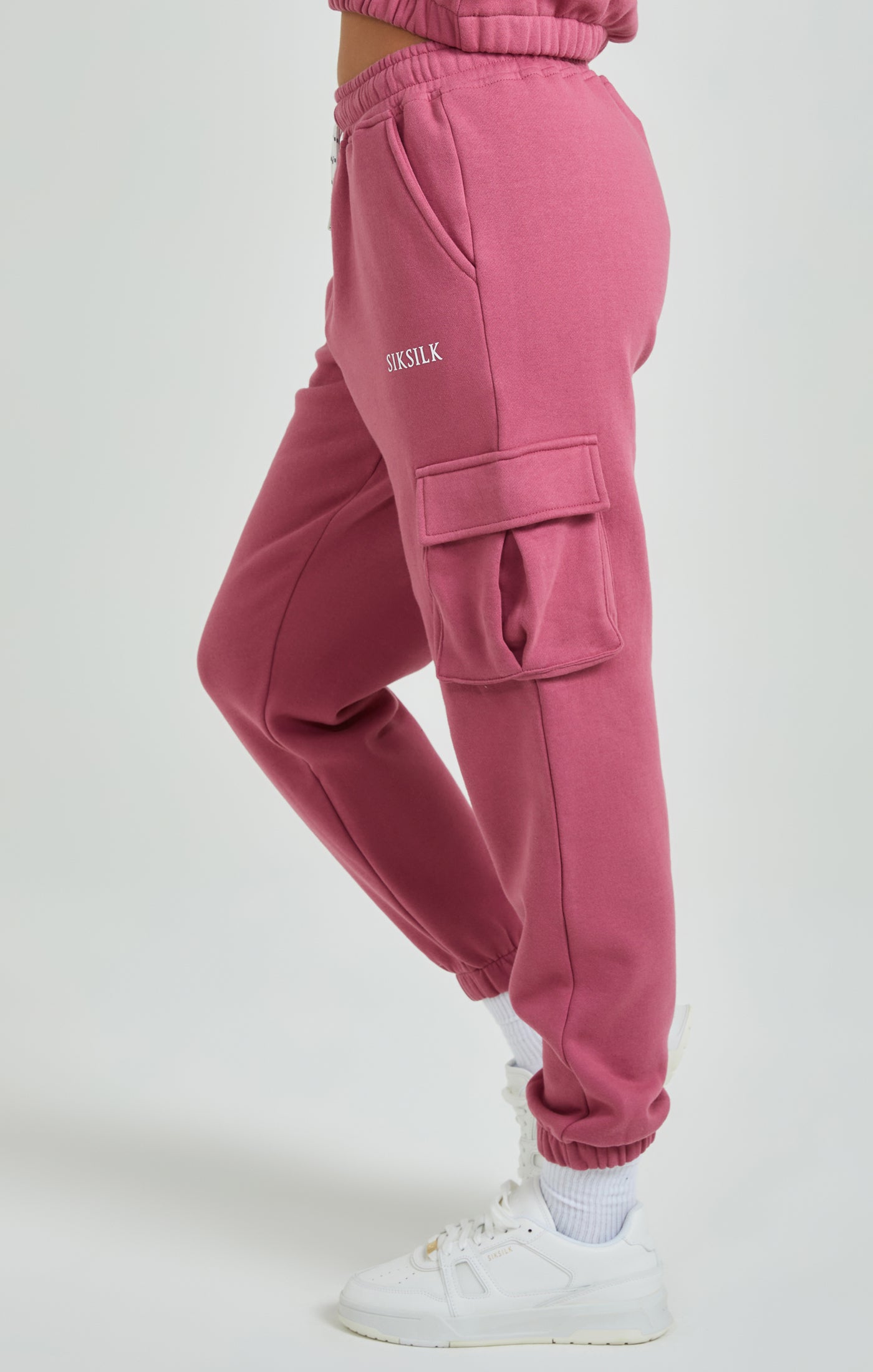 Load image into Gallery viewer, Pink Cargo Pocket Joggers (2)
