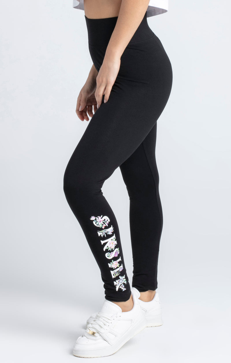 Black Floral Legging