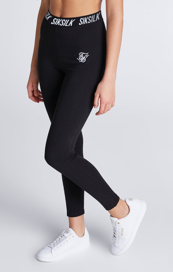 Girls Black Essentials Taped Legging