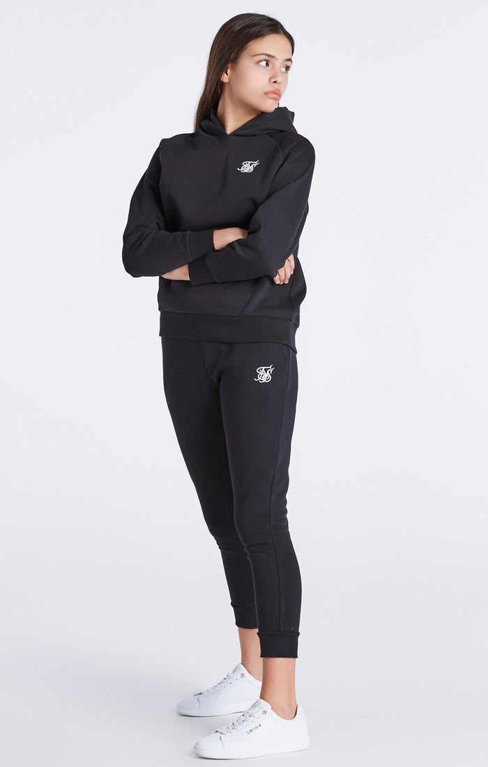 Girls Black Essentials Overhead Hoodie (1)