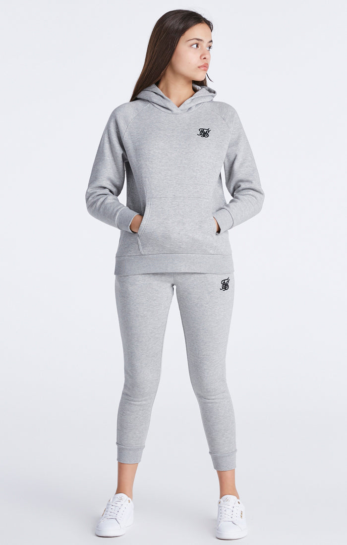 Girls Grey Marl Essentials Overhead Hoodie