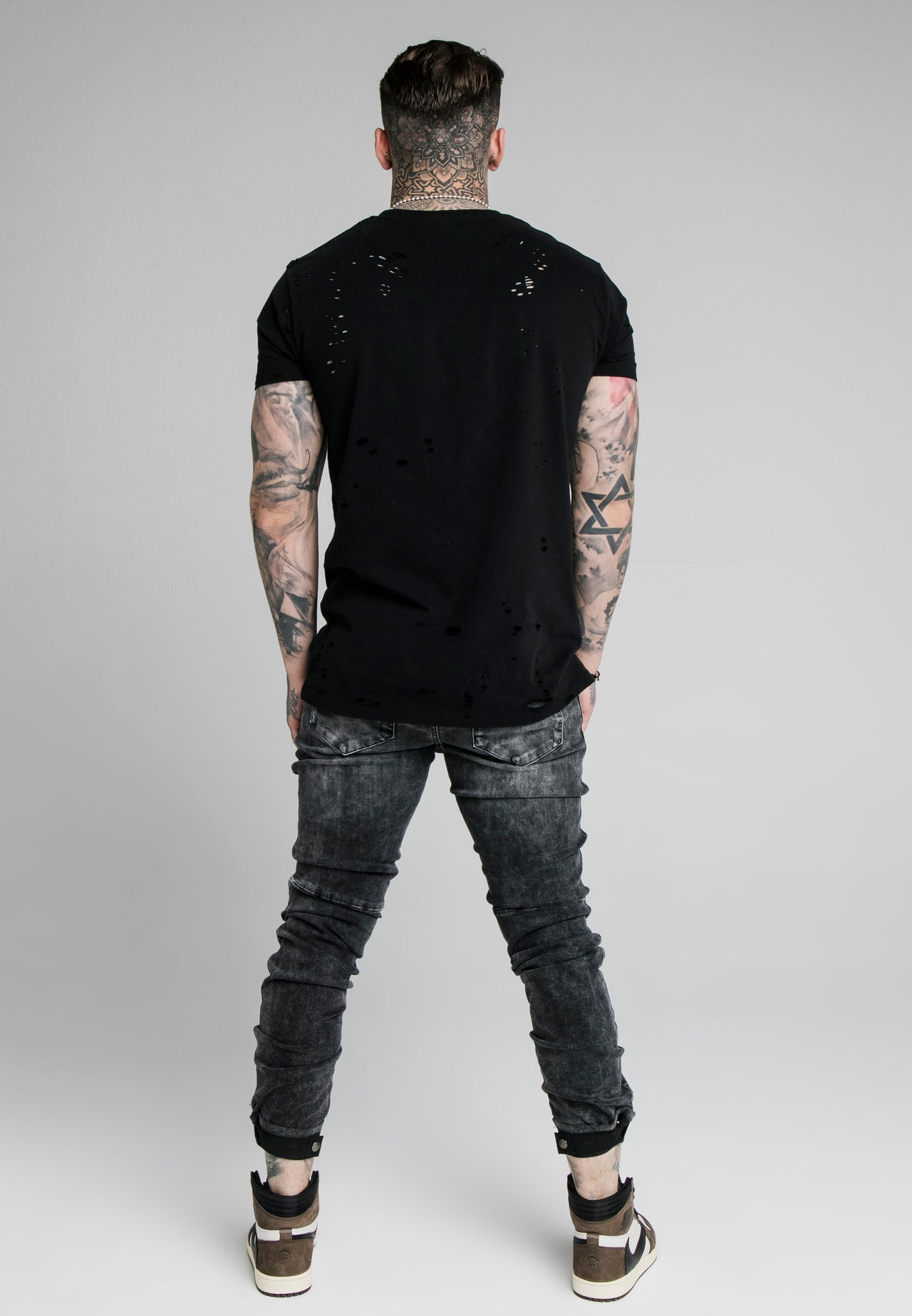 SikSilk Elasticated Cuff Denims - Washed Grey (4)