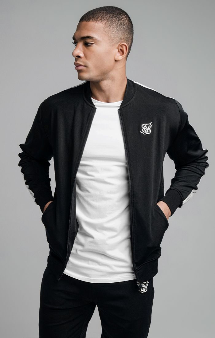 Black Track Bomber Jacket