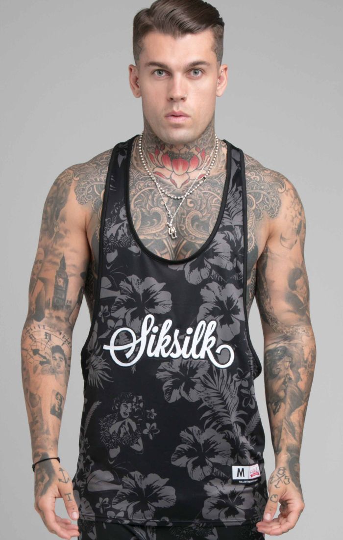 Black Retro Racer Vest