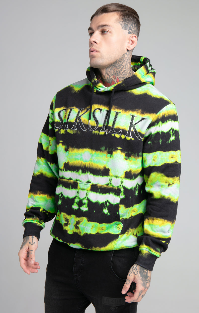 Black Tie Dye Rhinestone Hoodie