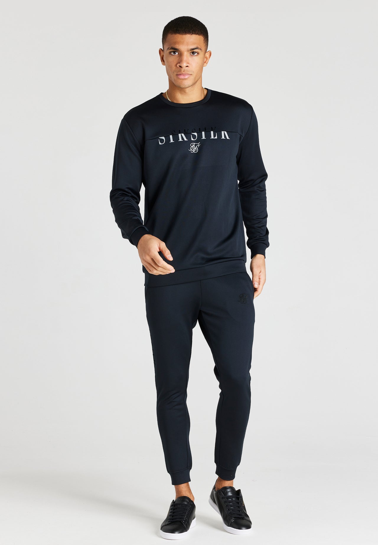 Black Reflective Crew Neck Sweatshirt (2)