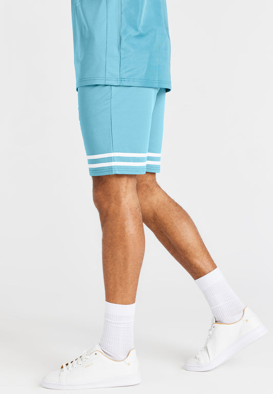 Teal Relaxed Mesh Short