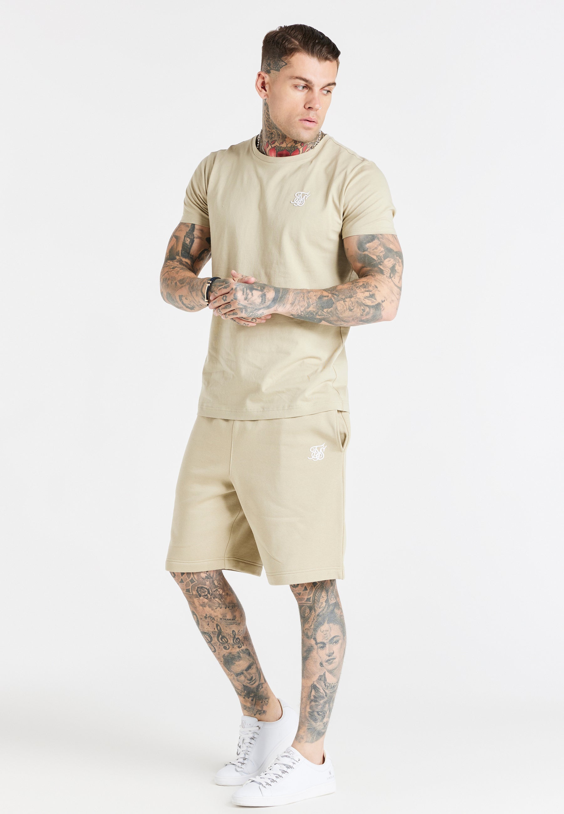 Load image into Gallery viewer, Beige Essential Jersey Short (2)