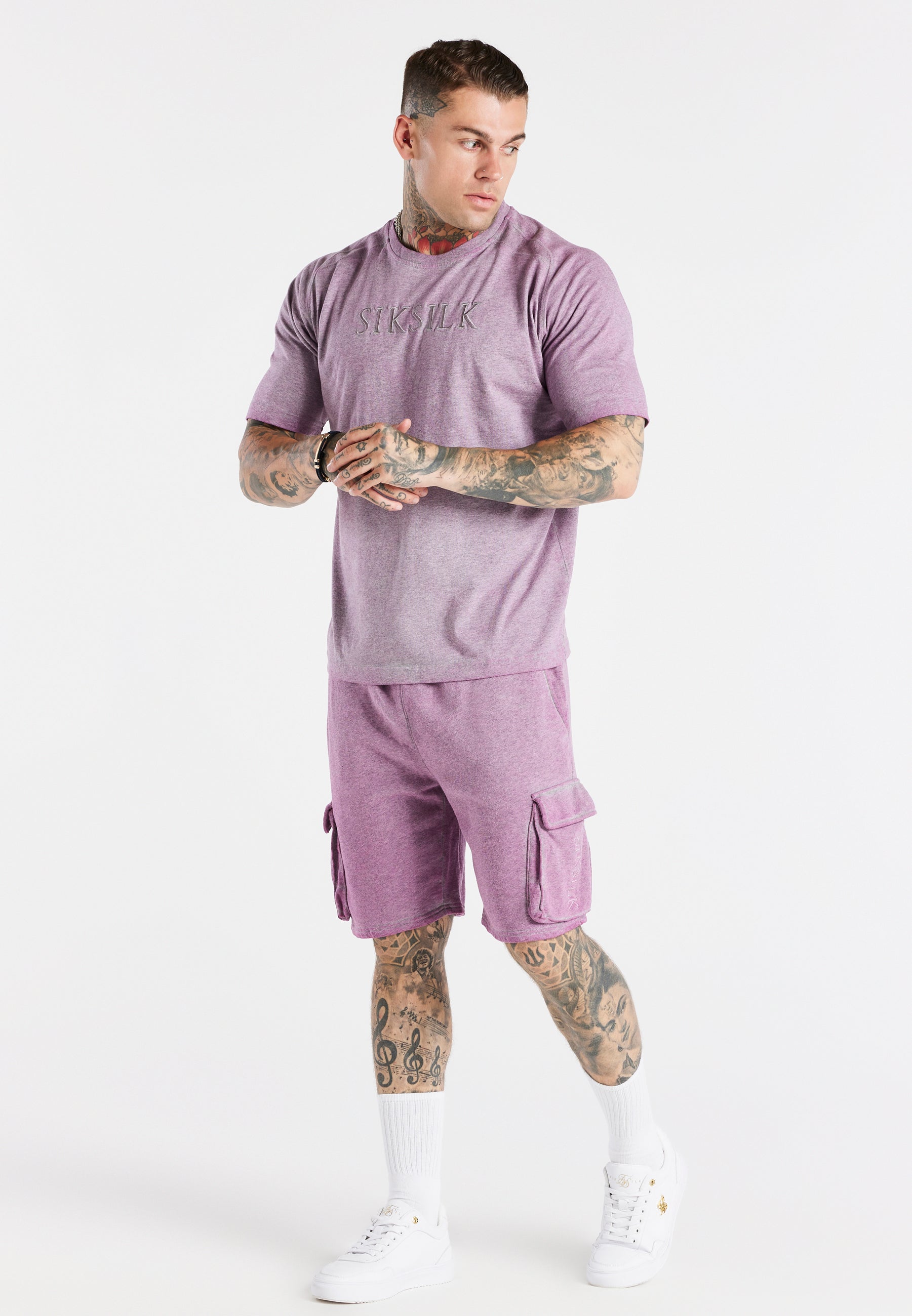 Load image into Gallery viewer, Pink Washed Cargo Short (4)