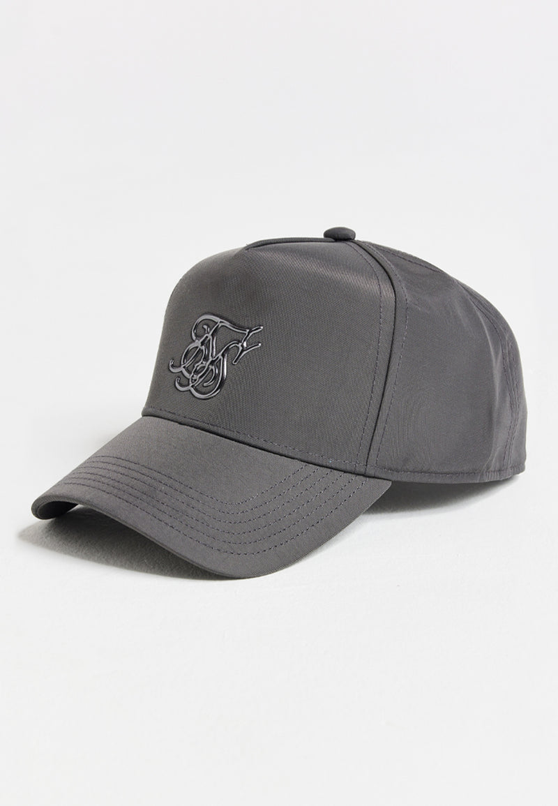 Grey Metallic Logo Trucker Cap