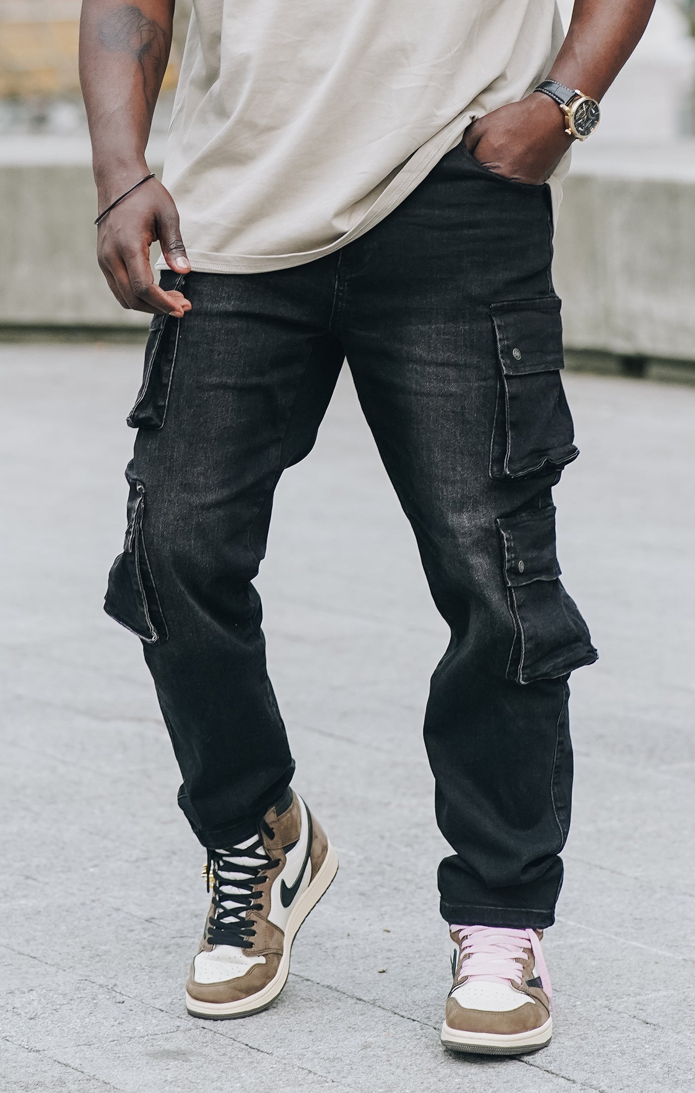 Balenciaga Cotton Twill Cargo Pants in Black for Men | Lyst