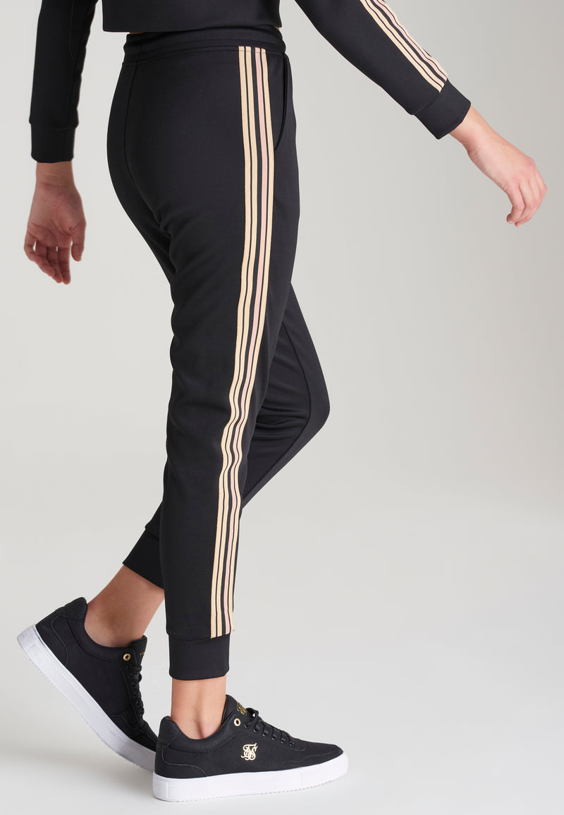 Girls Black Taped Track Pant (1)