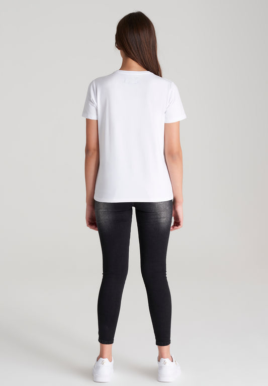 Girls White Signature Boyfriend T-Shirt