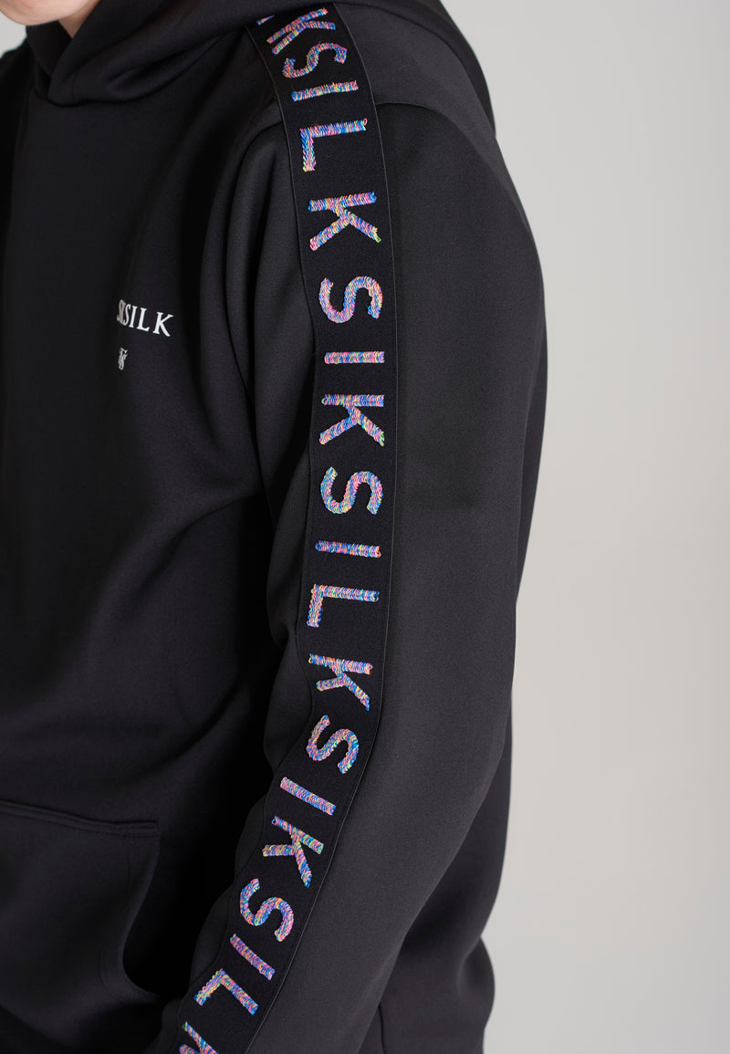 Boys Black Taped Overhead Hoodie (1)